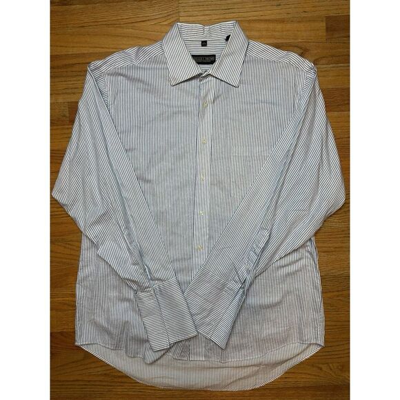 Donald J. Trump signature collection‎ button down shirt size 17 34/35 Striped - Picture 1 of 3